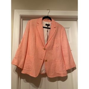 NWT Coral Talbots linen/cotton blazer size 14